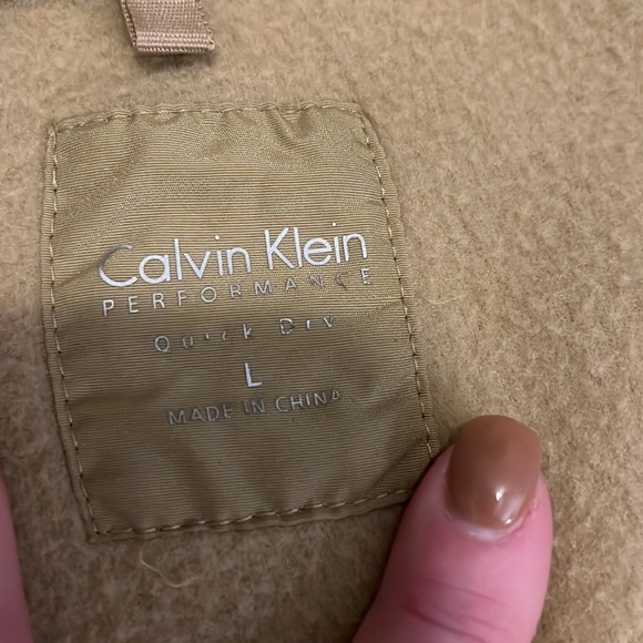 Calvin Klein full zip Fleece & Nylon Trim Jacket performance fleece size L - Picture 8 of 11